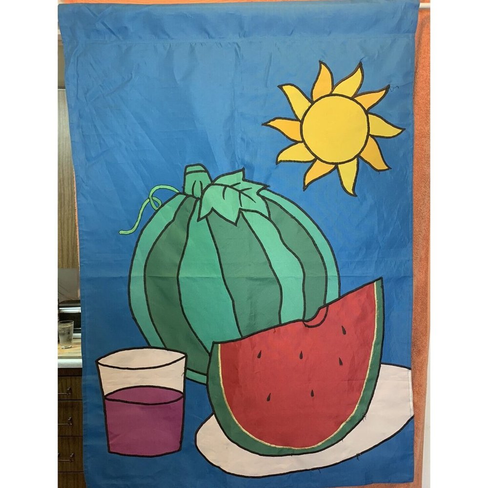 Summer Sliced Watermelon Yard Flag 27 X 38 Inch Garden Decor